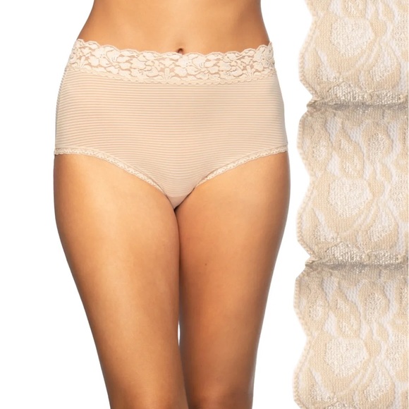 NWT Vanity Fair Radiant Collection Light & Luxe Brief Panties, 3 Pk , Sz S/5 - Picture 4 of 8